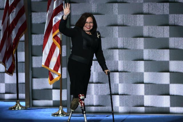 Ms Duckworth at the Democratic National Convention