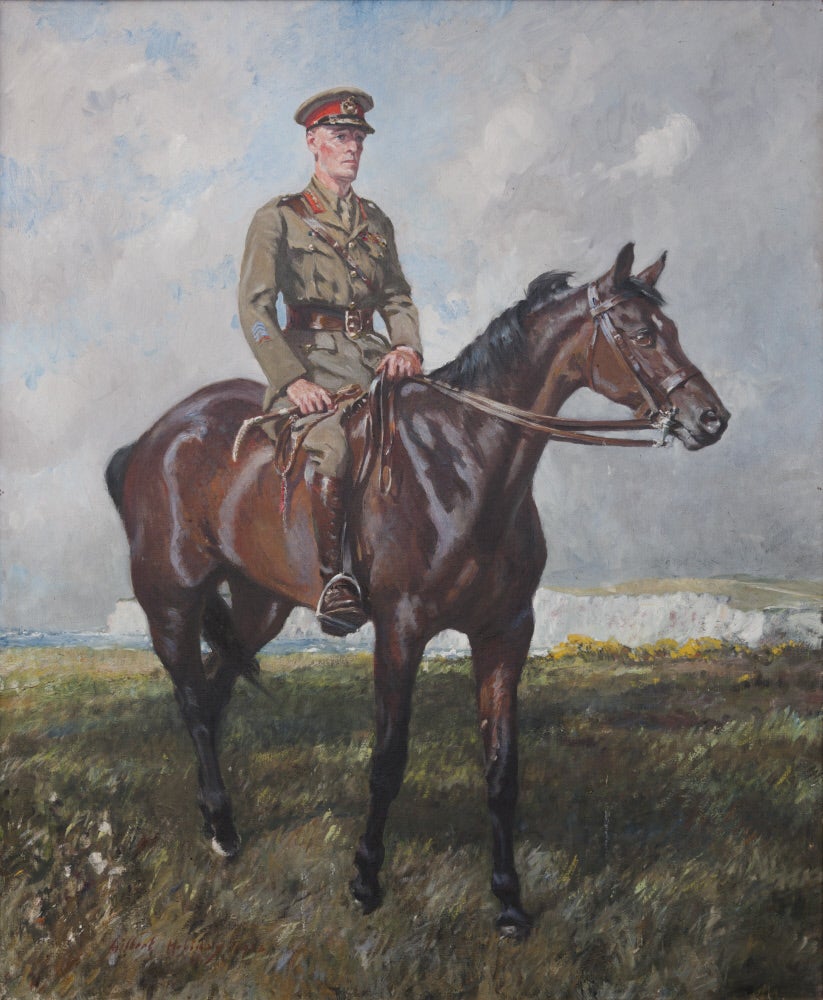 A painting of General Jack Seely on Warrior