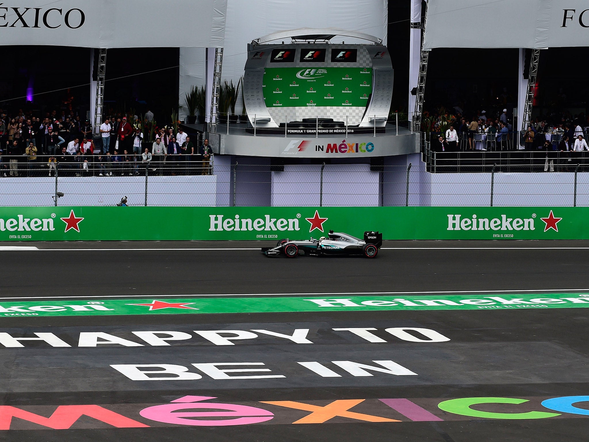 A Mercedes team member was robbed at gunpoint in Mexico City on Friday