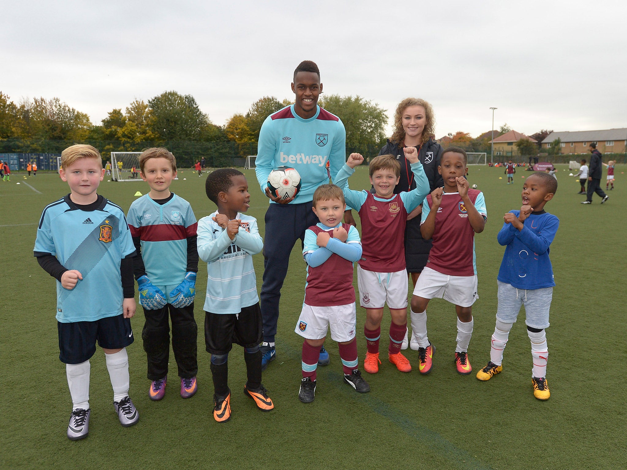 Fernandes was on hand to help out the West Ham Foundation