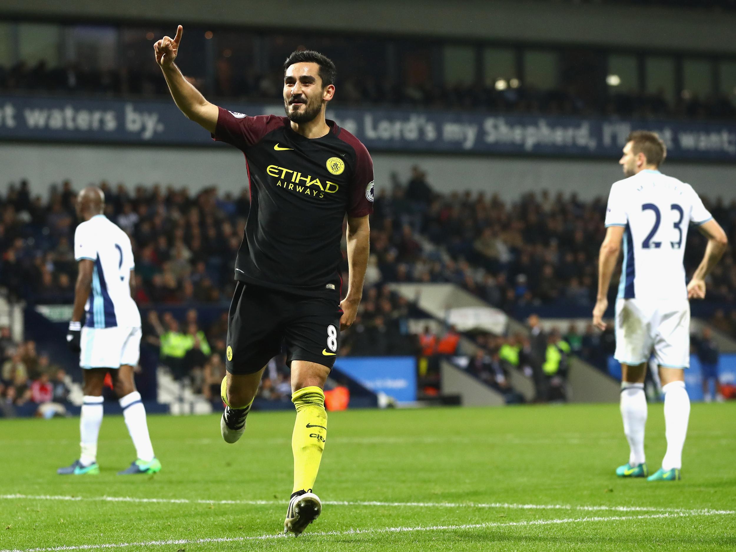 Gundogan got his second and third league goals for City