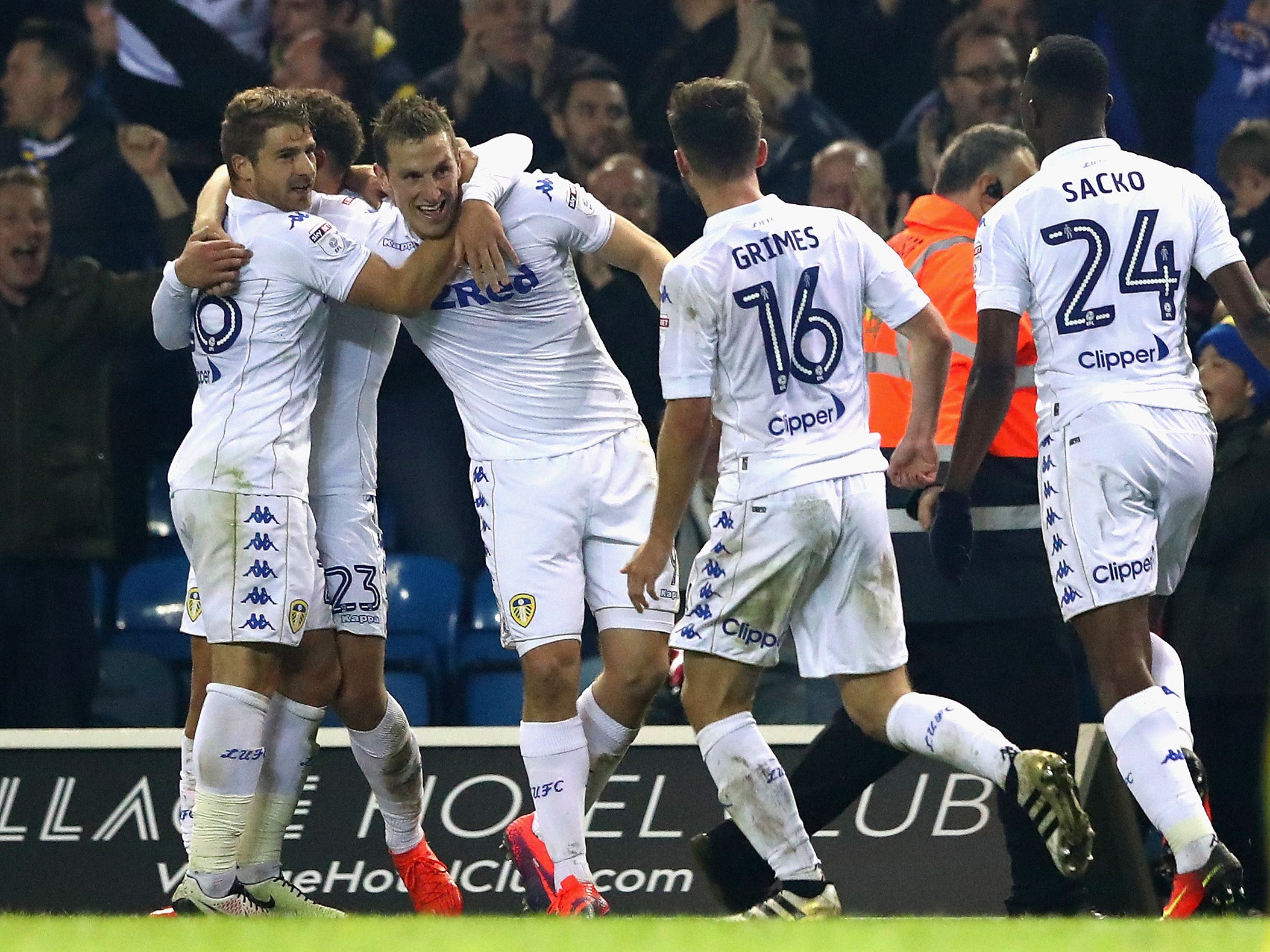 Chris Wood scored as Leeds won 2-0