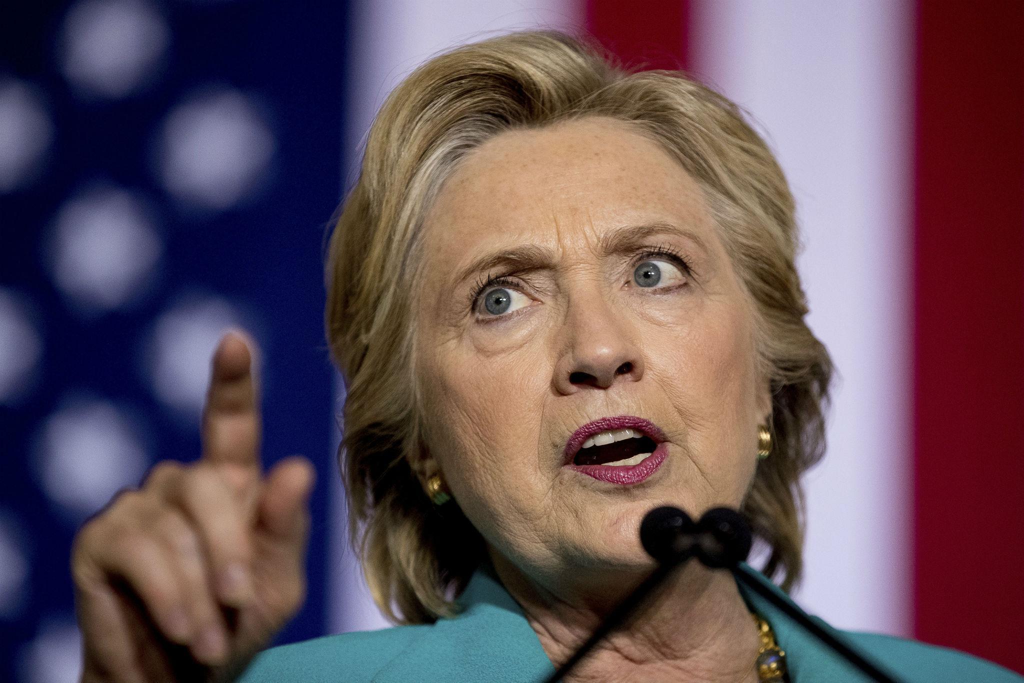 Clinton addressing supporters in Daytona Beach, Florida on Saturday, where she urged them not to be swayed by the 'noise and distraction' of the presidential campaign