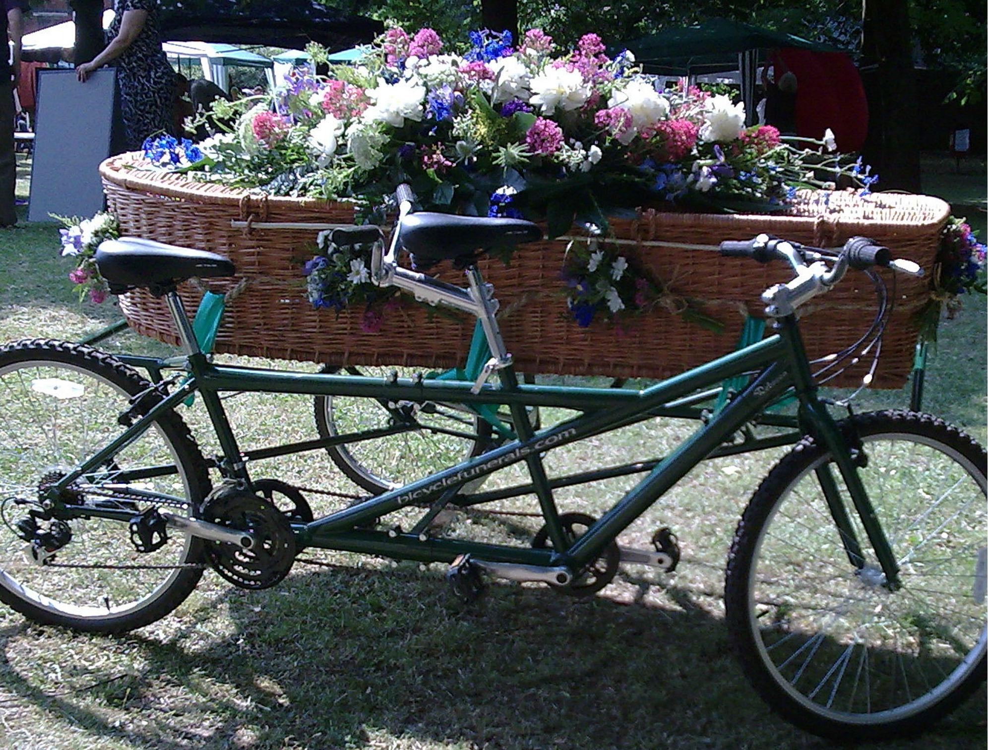 The UK's only tandem hearse is one such alternative idea being adopted to mark the life of a loved one
