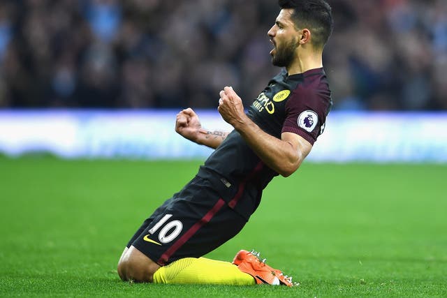 Sergio Aguero helped fire Manchester City to their 4-0 victory with a brace