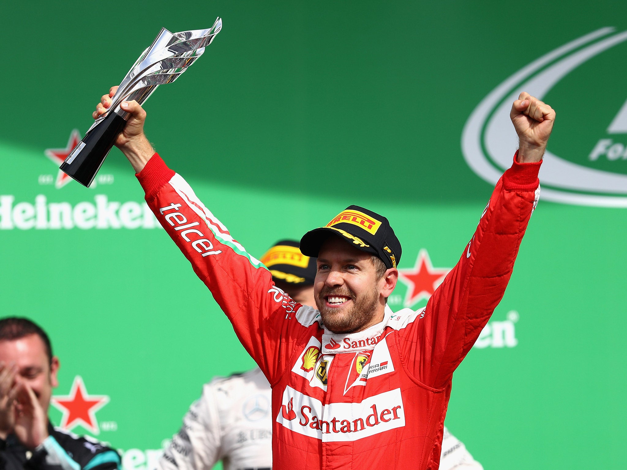 Sebastian Vettel lost third place after he was hit with a 10-second penalty following the Mexico Grand Prix