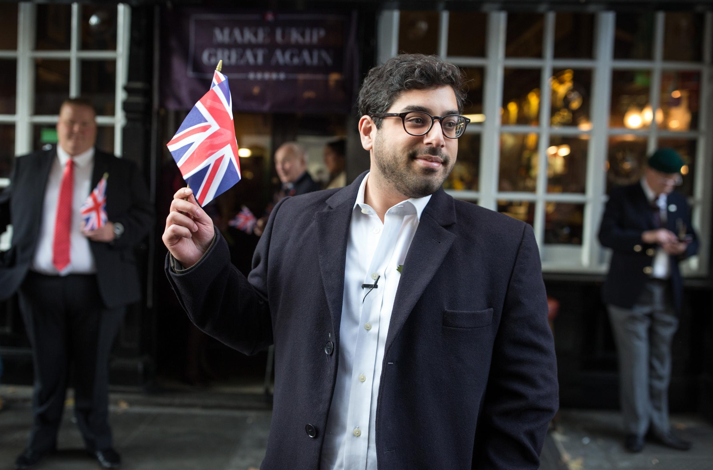 M Raheem Kassam launched his campaign from the Westminster Arms pub