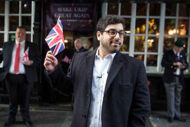 M Raheem Kassam launched his campaign from the Westminster Arms pub