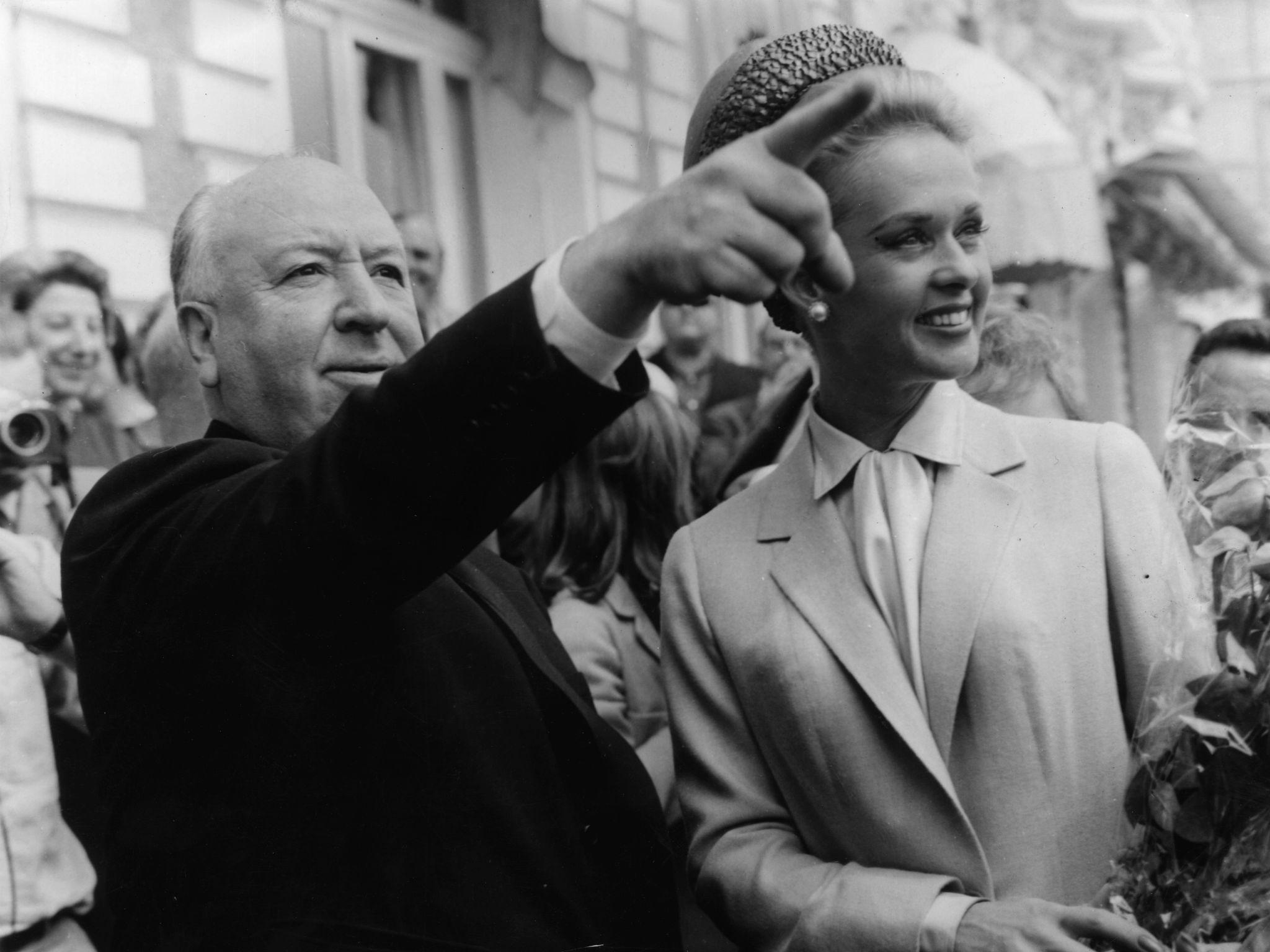 Alfred Hitchcock and Tippi Hedren in 1963