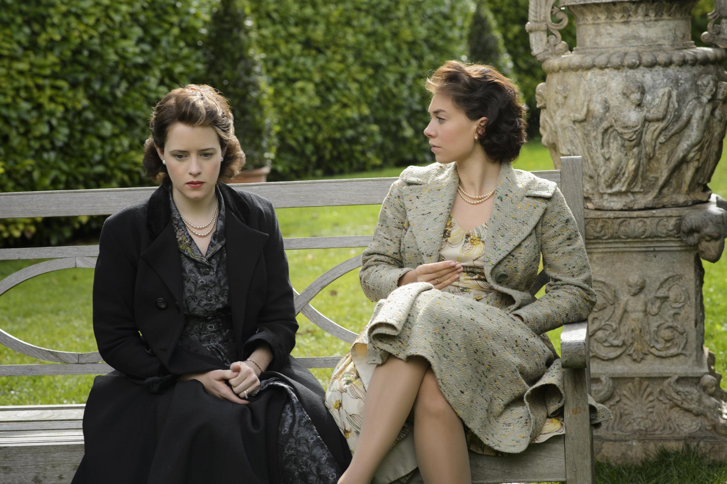 Two sisters: Claire Foy (left) as the young Queen and Vanessa Kirby (right) as Princess Margaret in Netflix's ‘The Crown’
