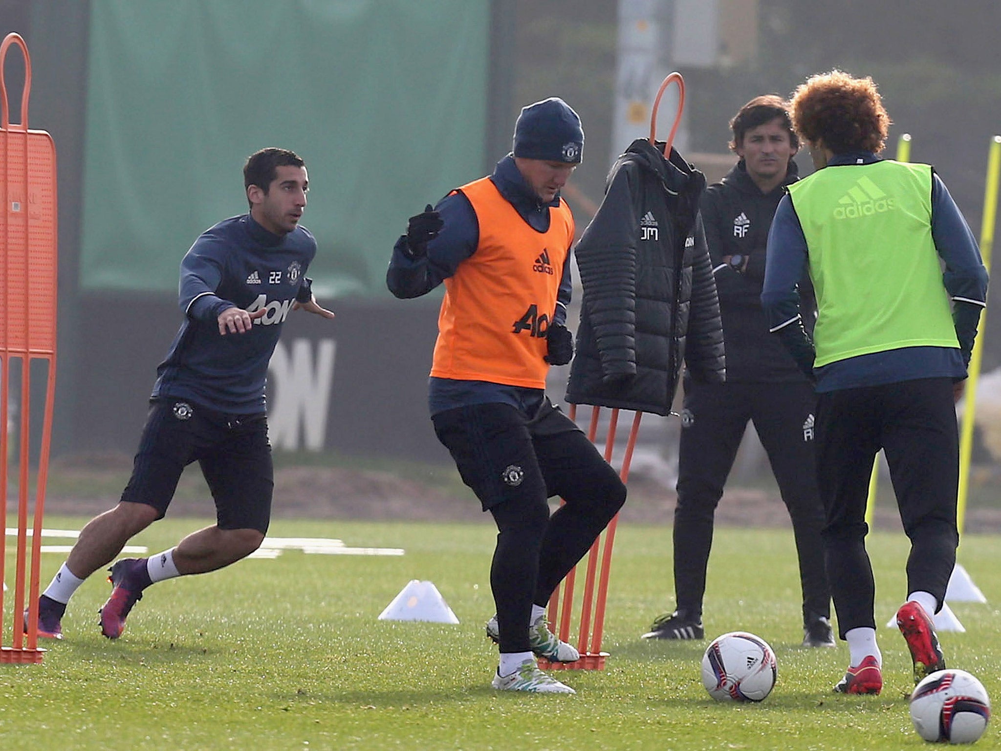 Schweinsteiger took part in the full session for the first time since August