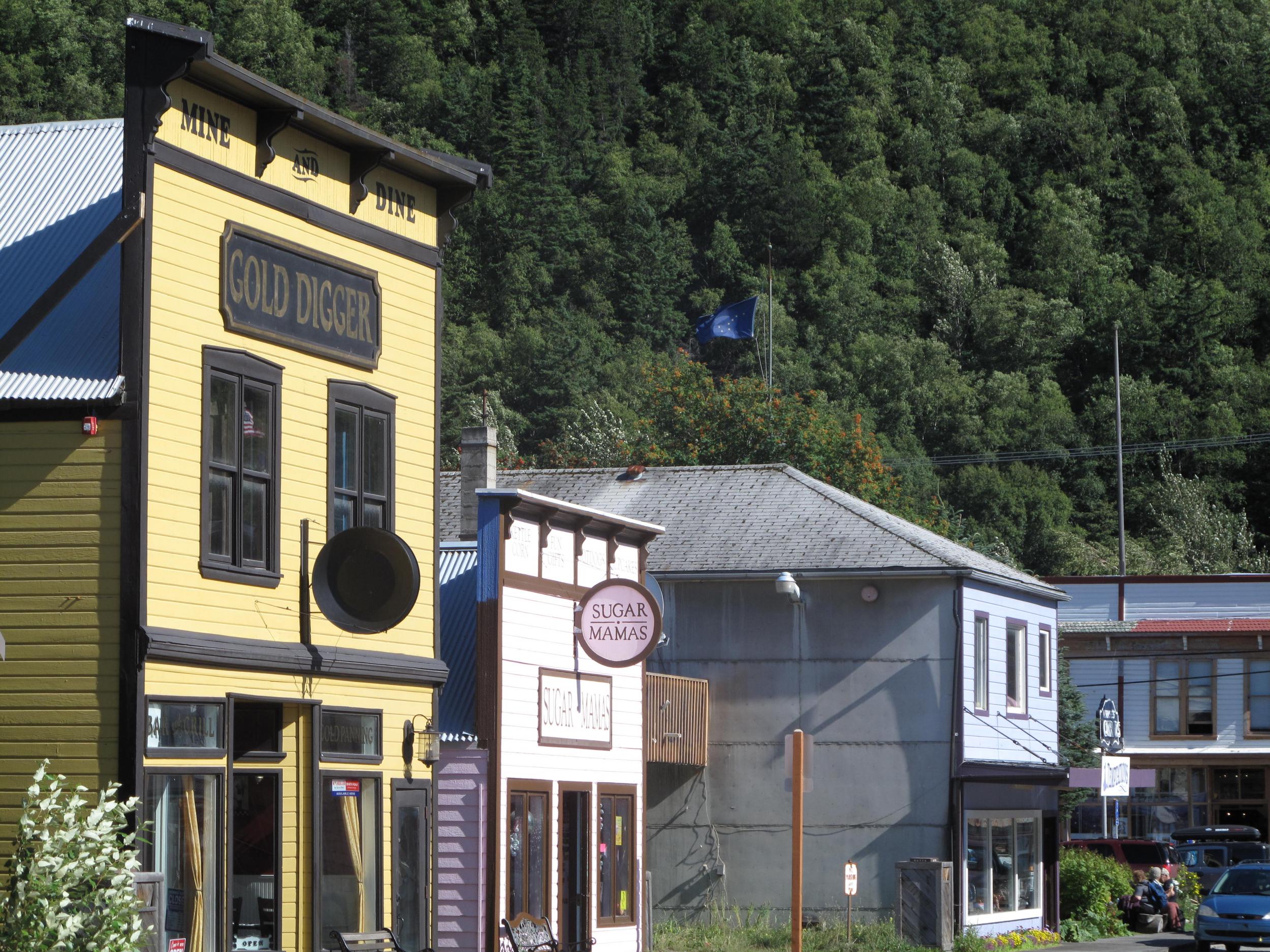 Paved with gold: a street in Skagway, Alaska