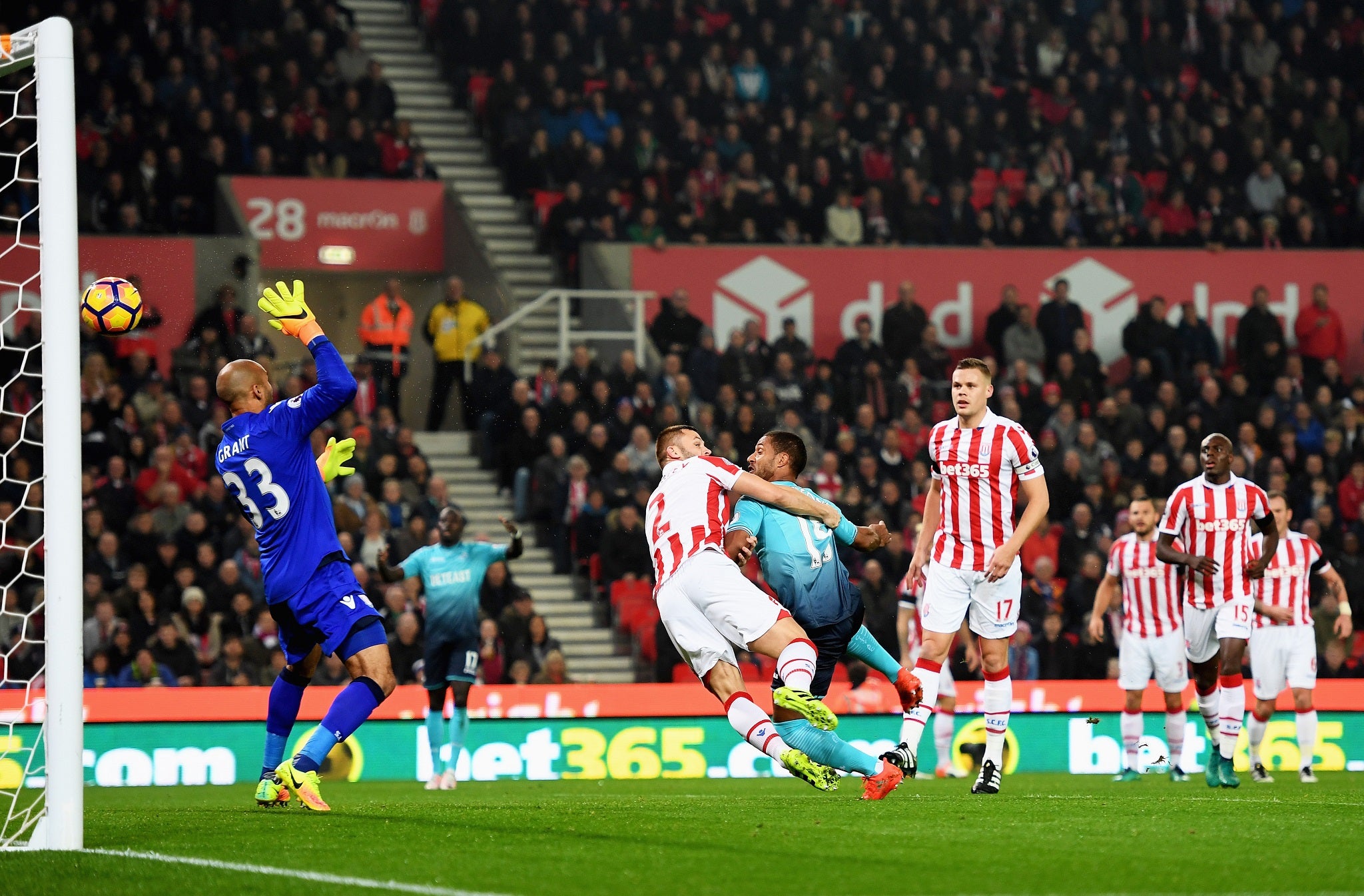 Wayne Routledge replied for Swansea to equalise in the eighth minute