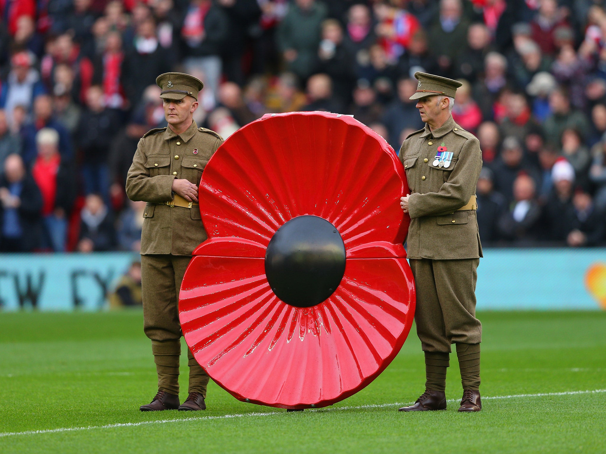 Poppies are regularly seen in the Premier League each year but are banned by Fifa