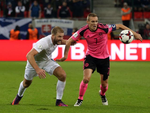 The only other time Scotland have worn pink was in their 3-0 away defeat to Slovakia in Ljubljana.