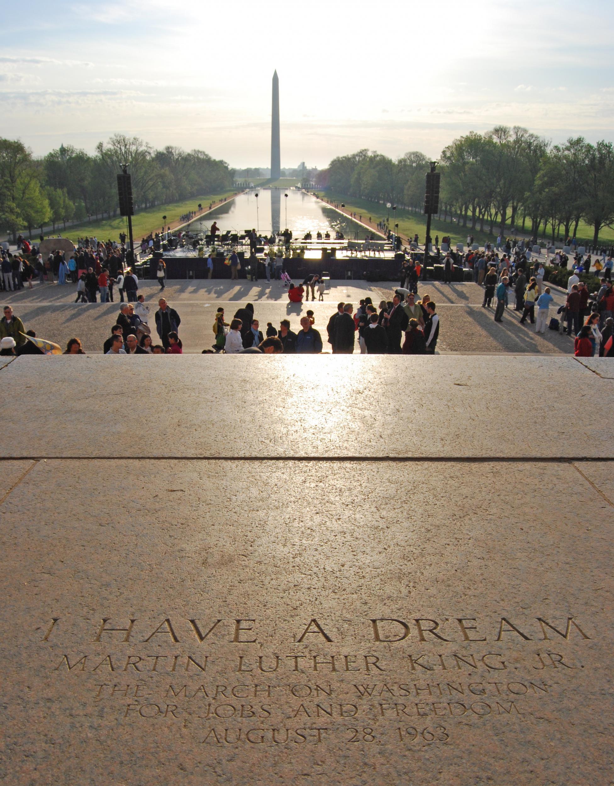 The Mall, as seen from the Lincoln Memorial