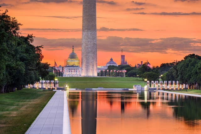 The Washington Monument and Capitol Building