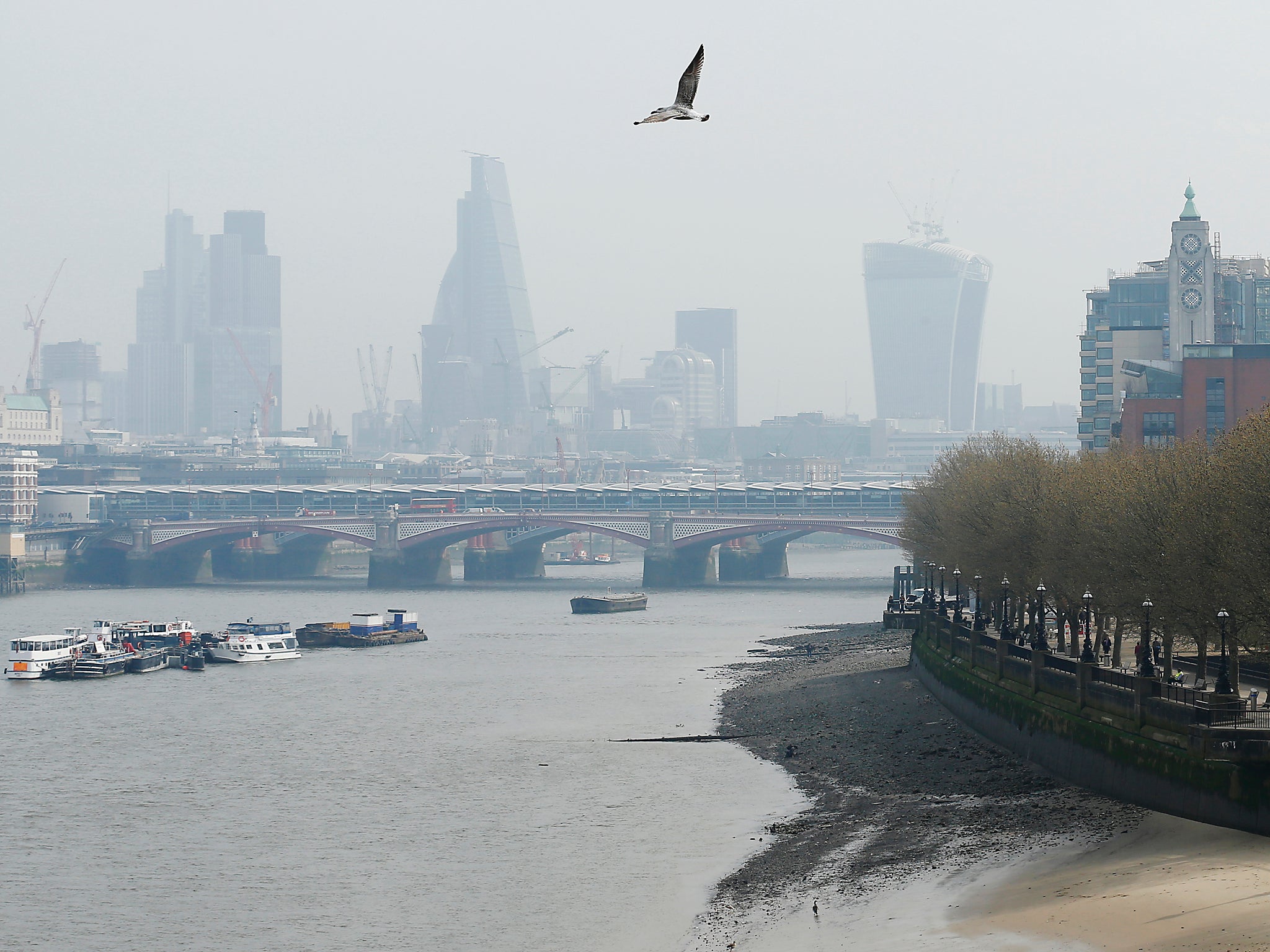 Virtually every major city in the world has a problem with air pollution, from London, above, to Paris to Beijing and Los Angeles