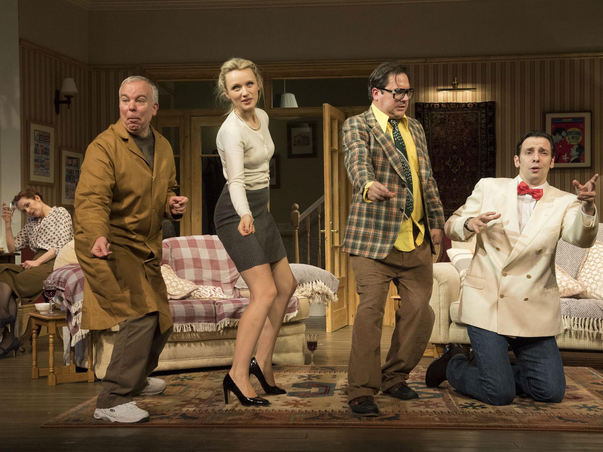 Berrington is also starring in Dead Funny at the Vaudeville Theatre