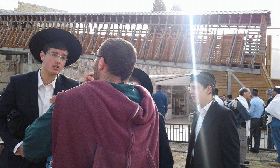 Elyahu Lopianski, left, says female rabbis should never be allowed to pray at the Western Wall