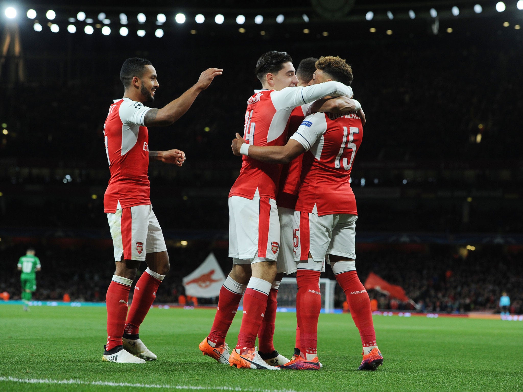 Arsenal became the first English side in this year's competition to qualify for the last-16