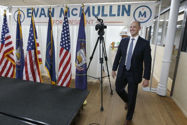 <p>McMullin jumped into the race a few months ago as he was repelled by Trump's 'bigoted' rhetoric</p>