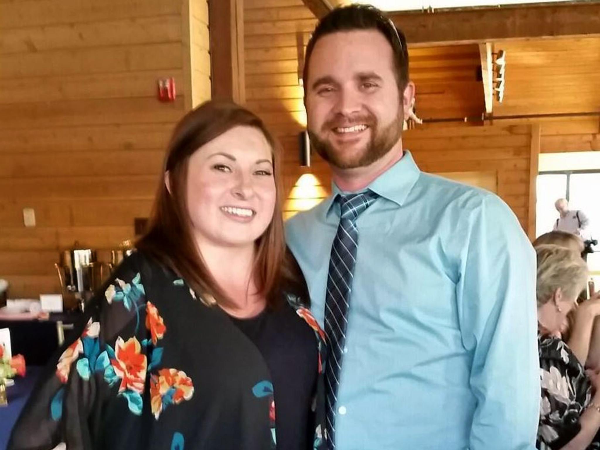 Shelby Slagle and her husband Ryan in April 2015