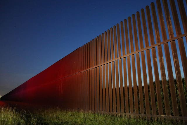 US border wall under construction