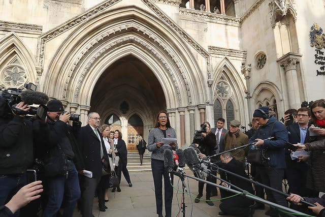 Gina Miller speaks after the High Court decides that the Prime Minister cannot trigger Brexit without the approval of MPs