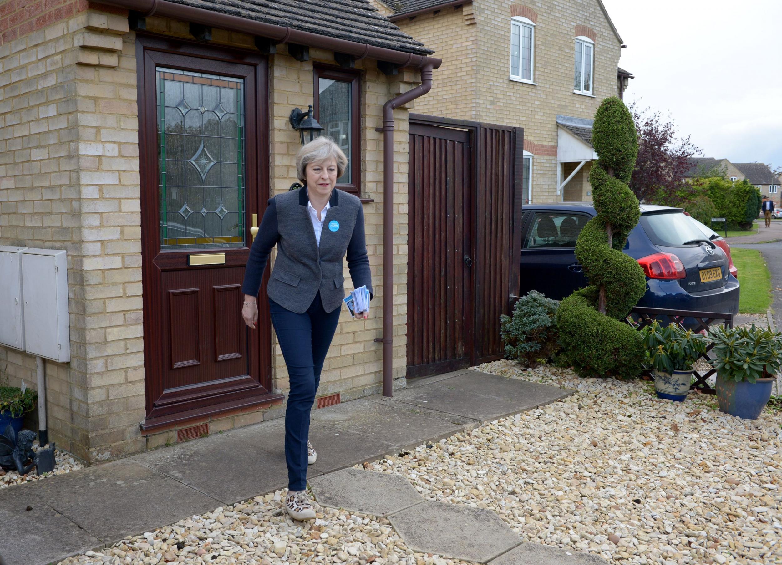 Prime Minister Theresa May campaigning for the Witney by-election in October