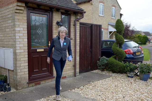 Prime Minister Theresa May campaigning for the Witney by-election in October