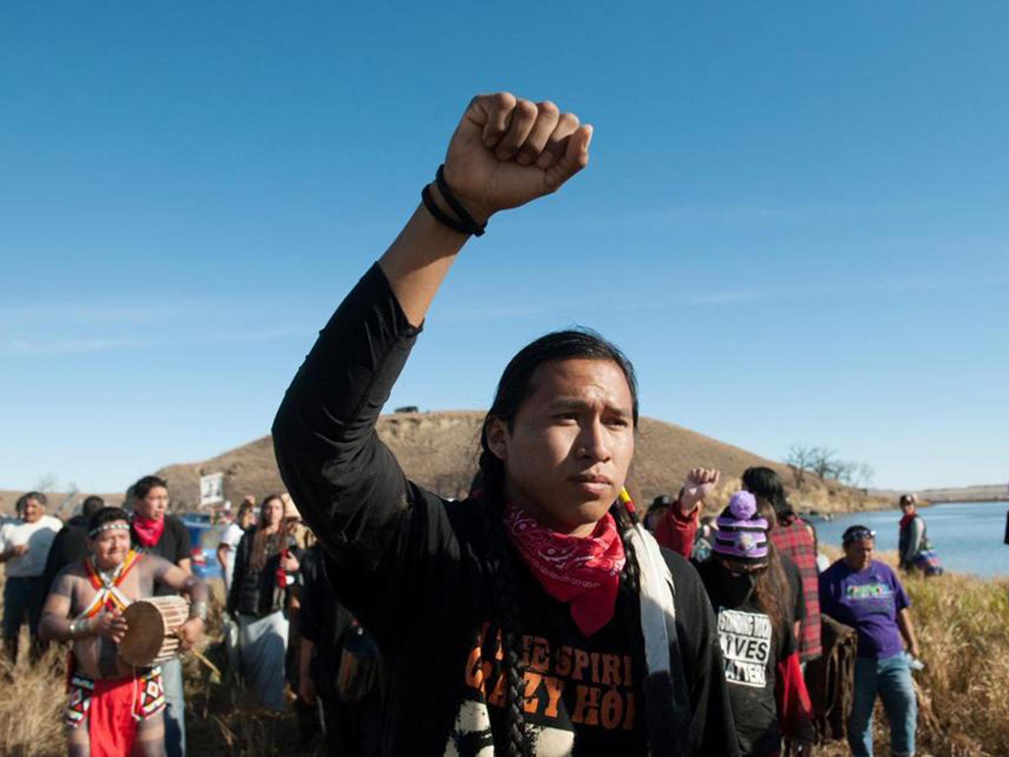 Protesters say the project poses a threat to sacred native lands and could contaminate their water supply