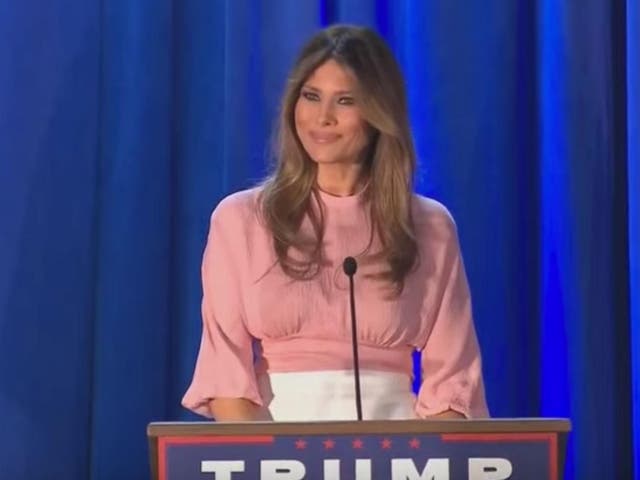 ‘Donald Trump will make a fantastic president’: Melania gives her first big speech since