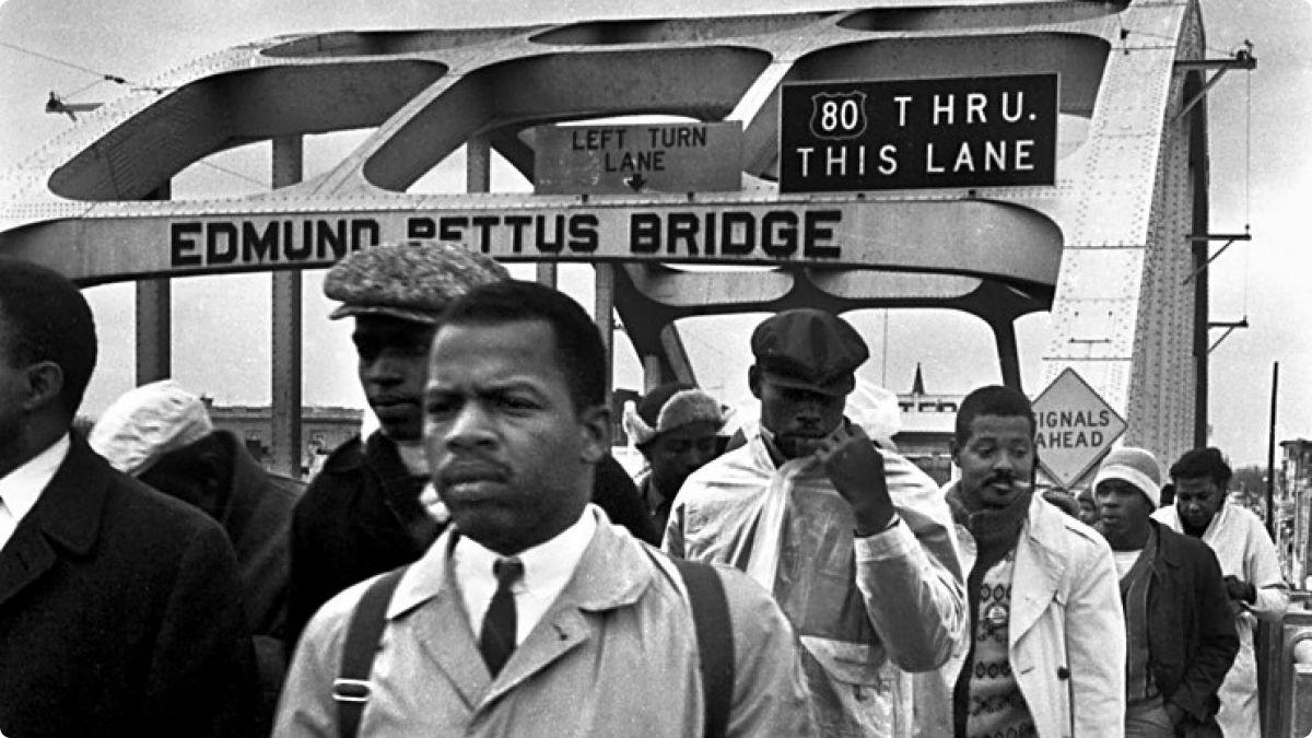 John Lewis was among the protest leaders at Selma in 1965