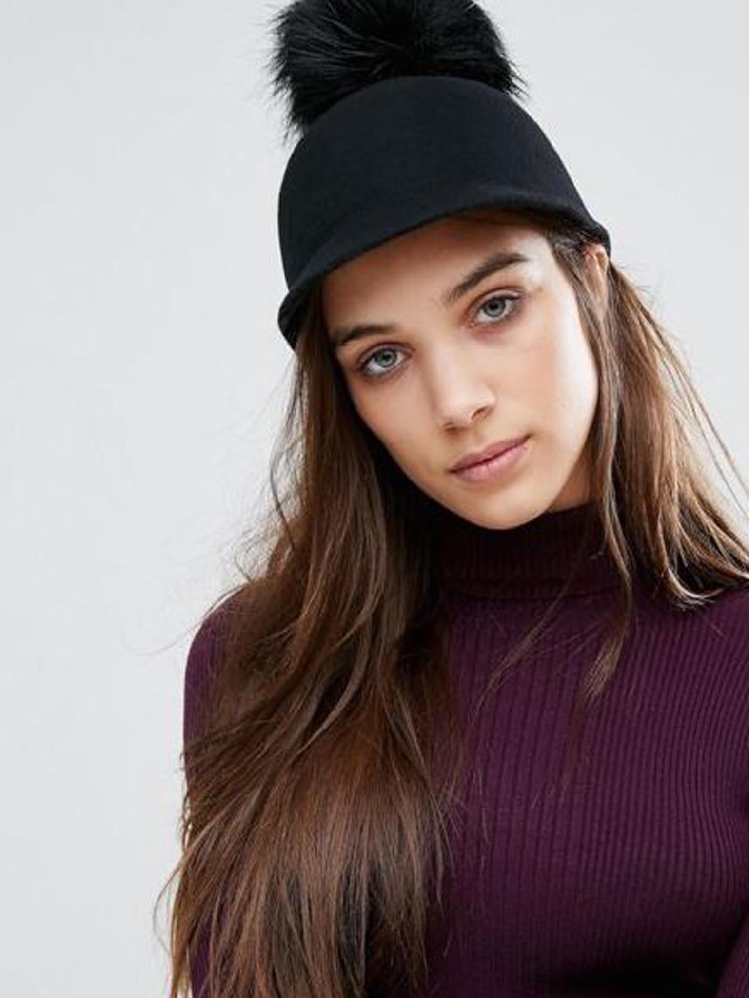 ALDO Riding Hat With Detatchable Faux Fur Pom, £25, asos.com