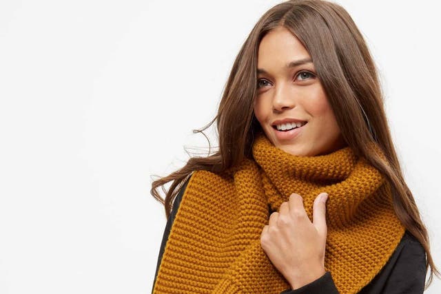 Brown Ribbed Knitted Scarf,£12.99, newlook.com