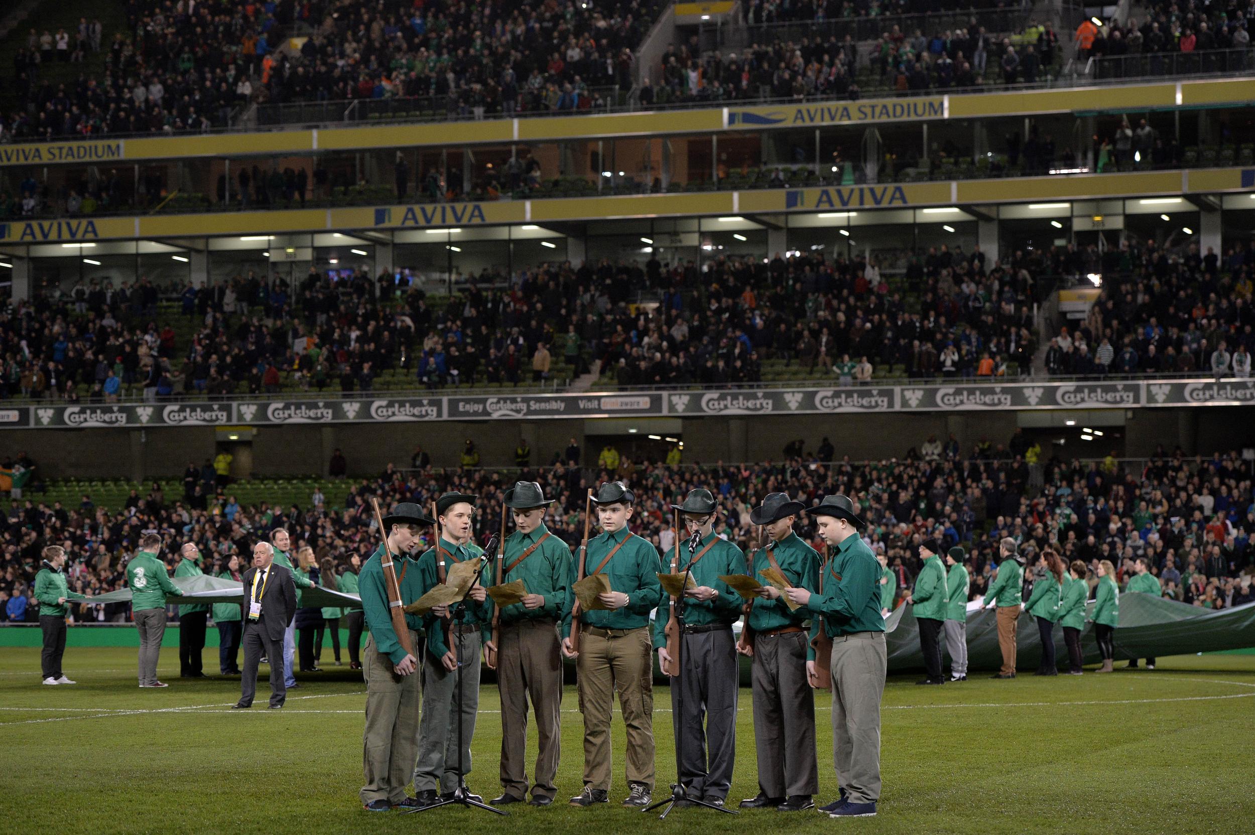 Ireland commemorated the Easter Rising during a friendly against Switzerland