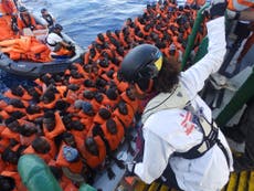 A day rescuing refugees from the Mediterranean Sea