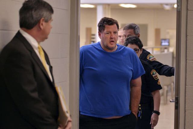 Todd Kohlhepp is escorted into a Spartanburg County magistrate courtroom