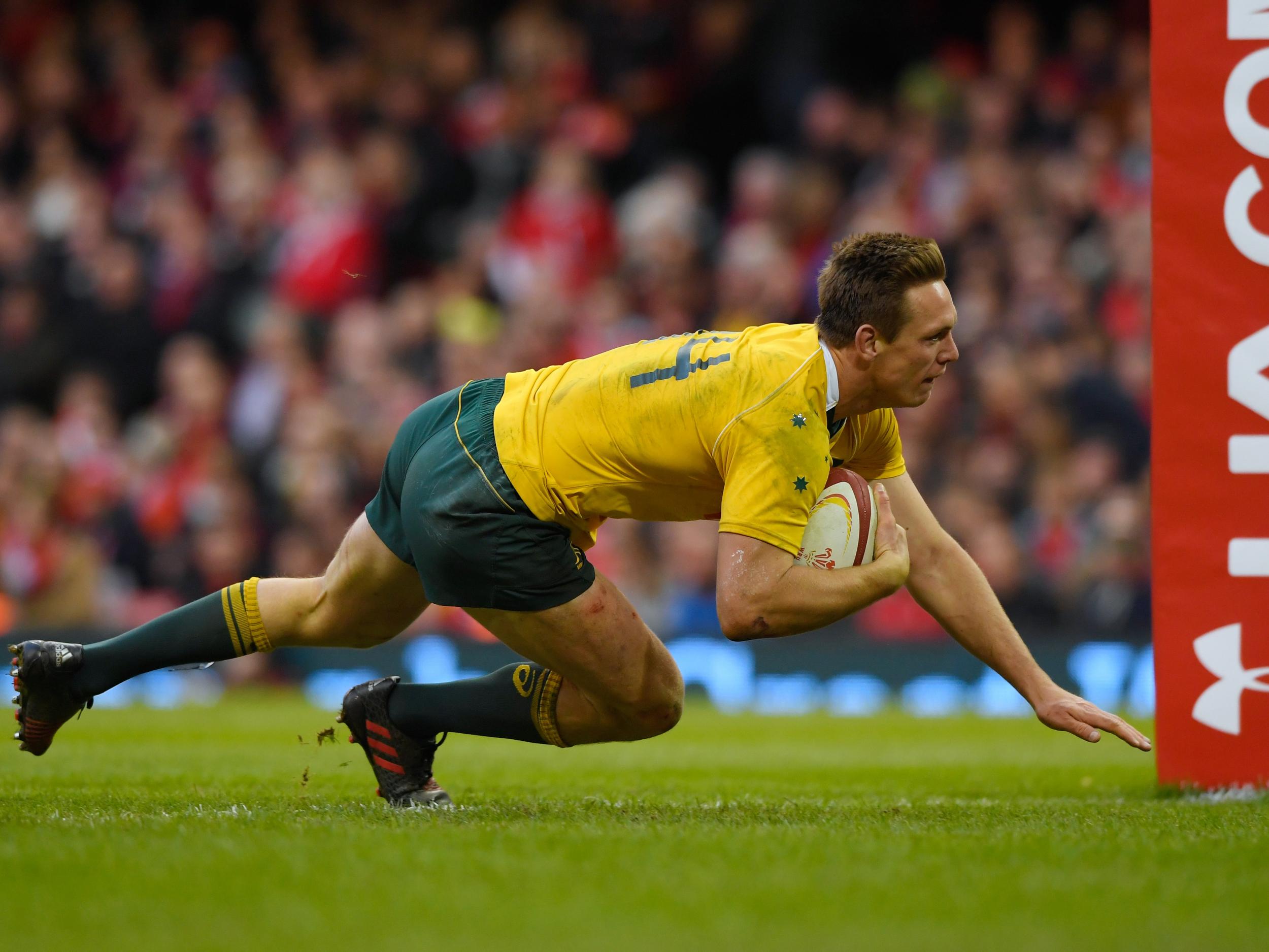 Dane Haylett-Petty crossed for the final score for the Wallabies