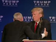 Donald Trump rushed off stage mid-speech at rally following 'incident
