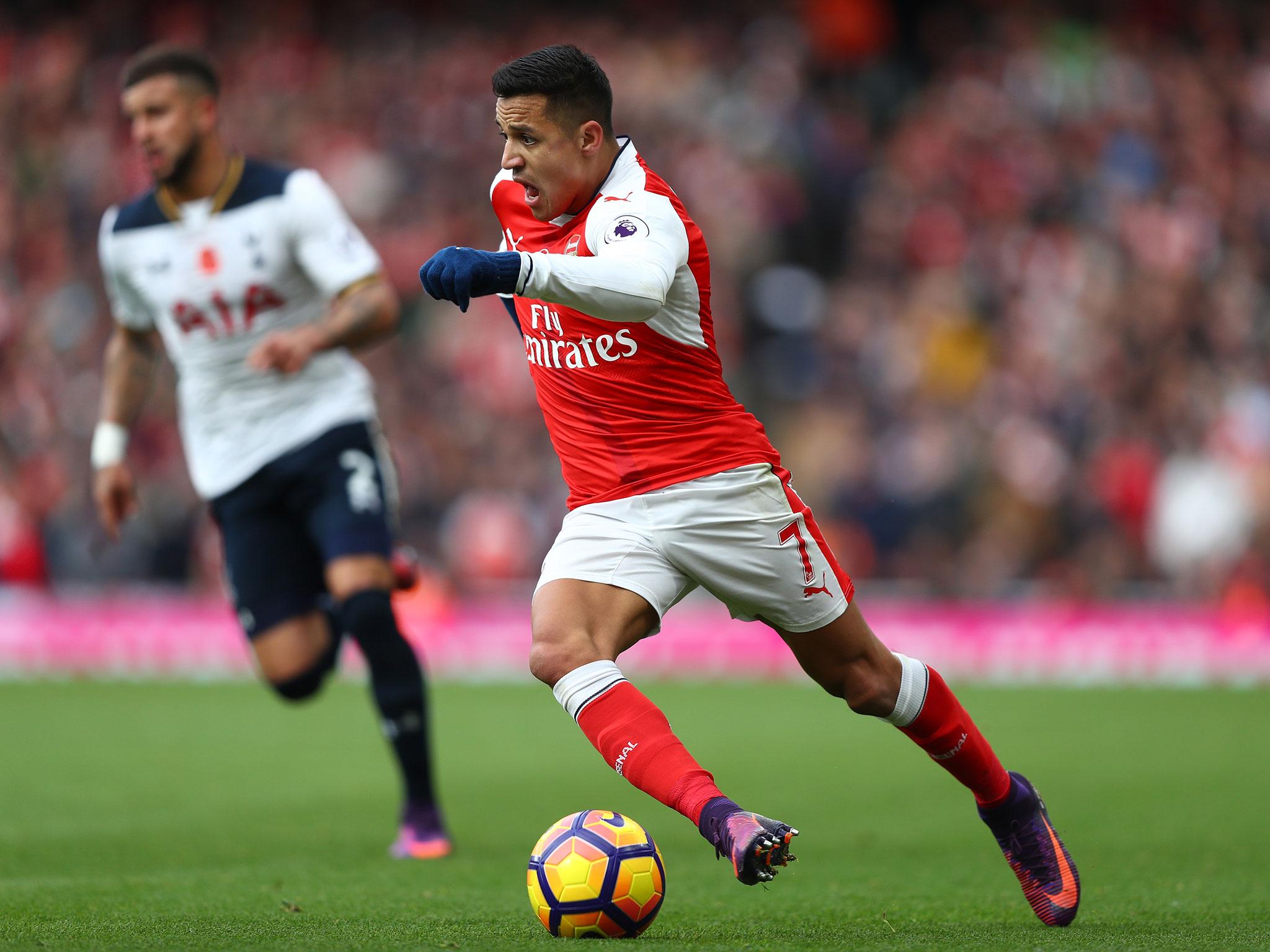 &#13;
Sanchez has scored six times for Arsenal this season (Getty)&#13;