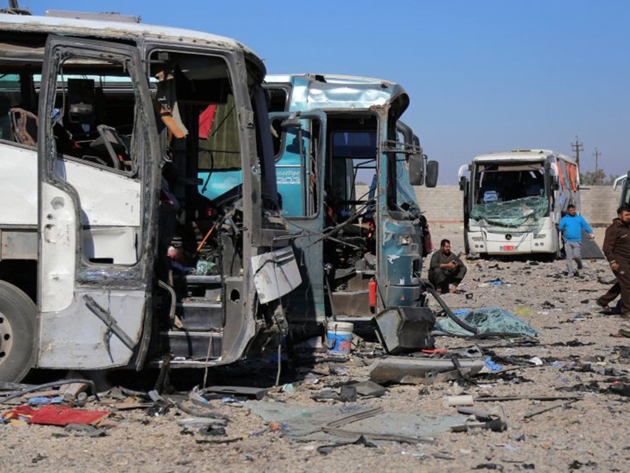 One of the ambulances was detonated in the holy city of Samarra, 70 miles north of Baghdad