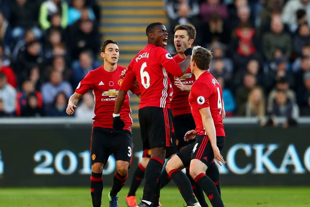 Paul Pogba gave United the lead with an outstanding first-half volley