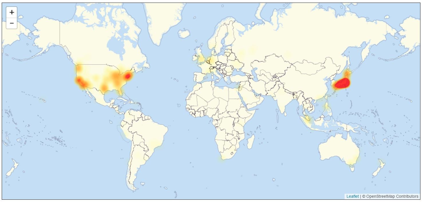 Twitter outages reported in Japan and across the US