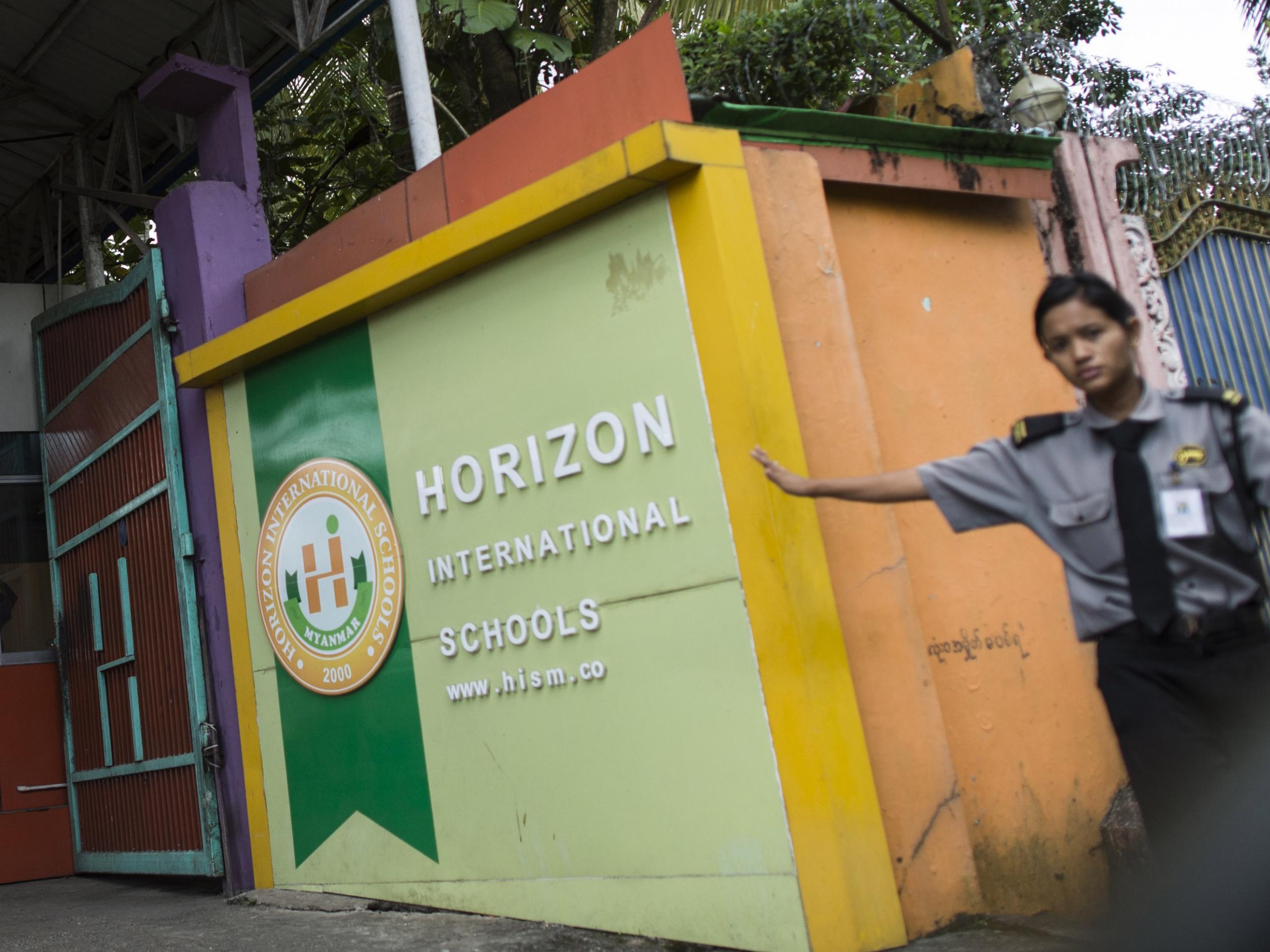 The entrance of Horizon International School in Yangon