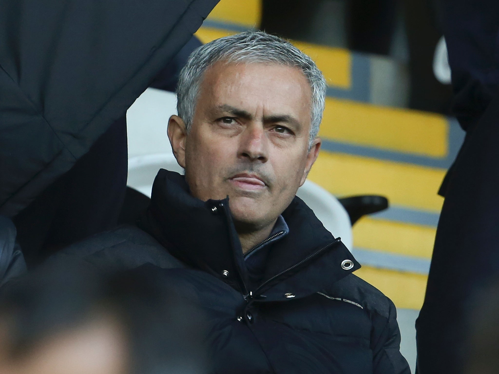 Mourinho watched from the stands at the Liberty Stadium