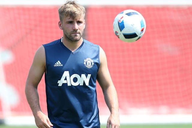 Luke Shaw is still struggling with pain in the leg he broke 14 months ago, says England manager Gareth Southgate