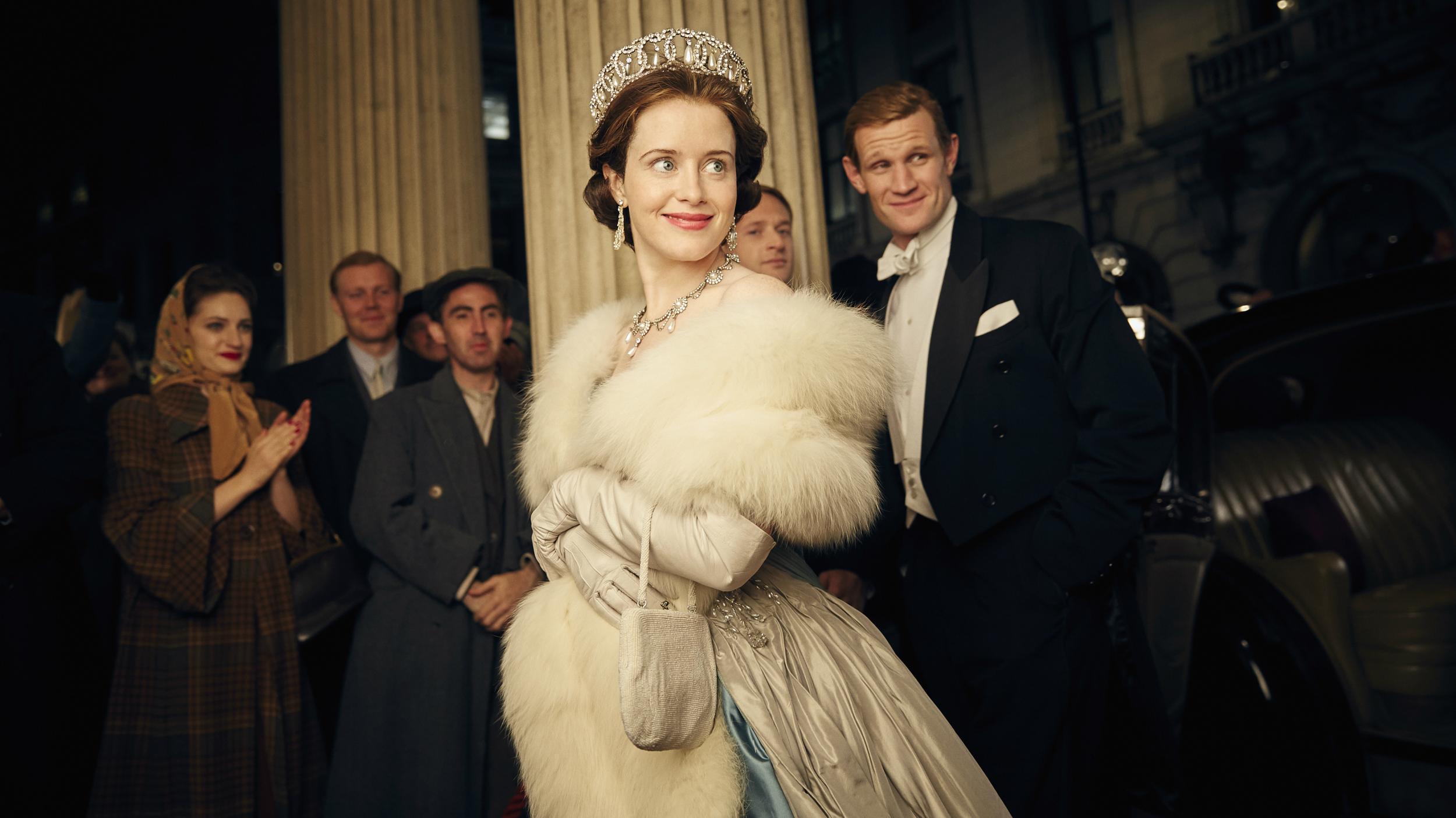 Claire Foy as Queen Elizabeth II and Matt Smith as Philip, Duke of Edinburgh in the Netflix hit ‘The Crown’