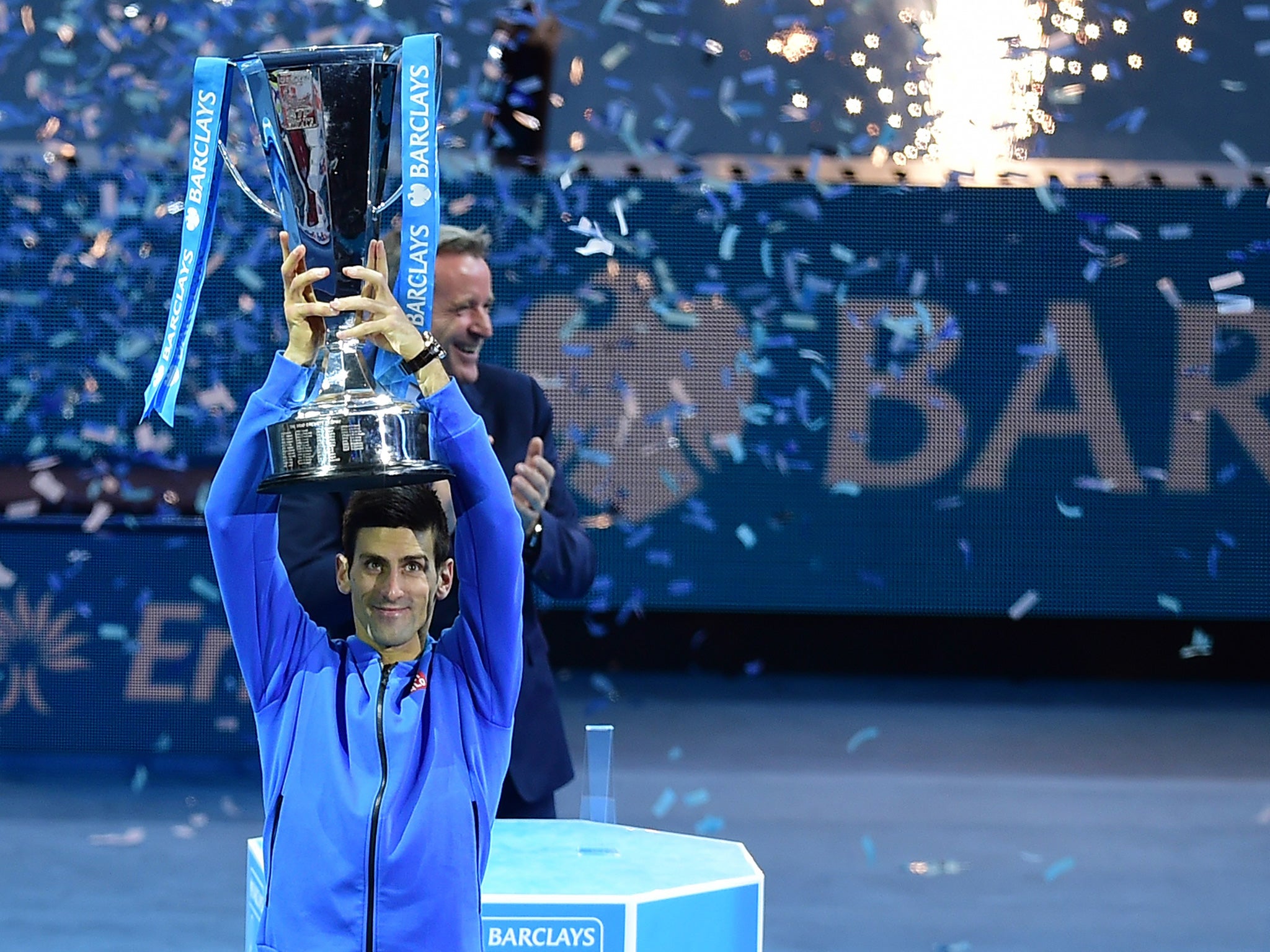 Djokovic lifts the 2015 ATP World Tour Finals trophy